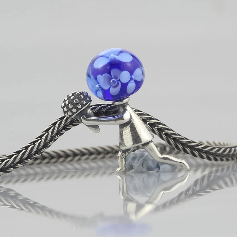 Arrival Courting Flowers Beads Charms 925 Sterling Silver Compatible Fit Troll European Brand Bracelet Jewelry Gift For Woman (6)