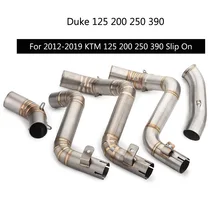 Для 2012- KTM 200 390 Duke выхлопная труба 51 мм средняя труба слипоны для KTM 125 250 390 титановый сплав из нержавеющей стали