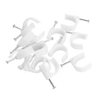 

Perfect-1 Bag(100Pcs) of 6MM Telephone Net Cable Clips With Steel Nail-White
