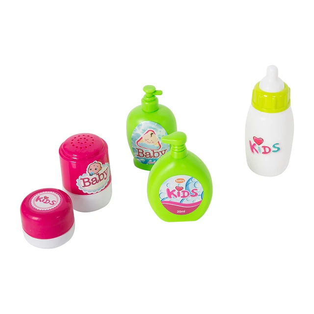 Kids Pretend Role Play Baby Doll Bath Table Nursery Care Playset Toy,Pink 5