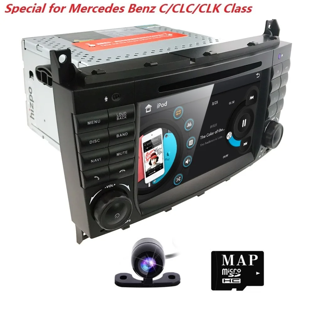 2 din радио автомобиля dvd плеер стерео аудио для Mercedes Benz c класс CLC W 203 CLK 209 2004 2005 2006