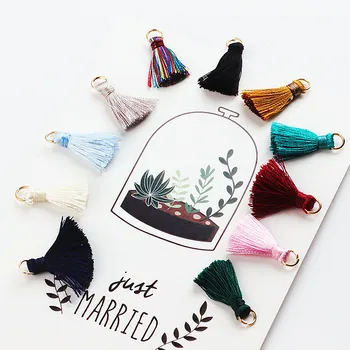 

Ritoule Ritoule DIY handmade jewelry accessories color cotton Tassel earrings small pendant chain material mobile