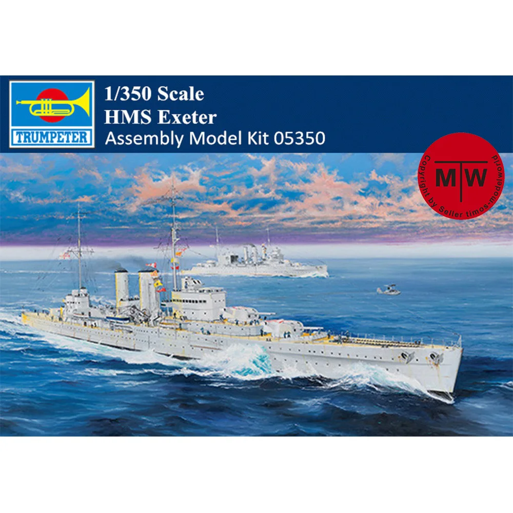 Trumpeter масштаб 05350 1/350 HMS Exeter тяжелый Круизер набор пластиковых моделей в стиле