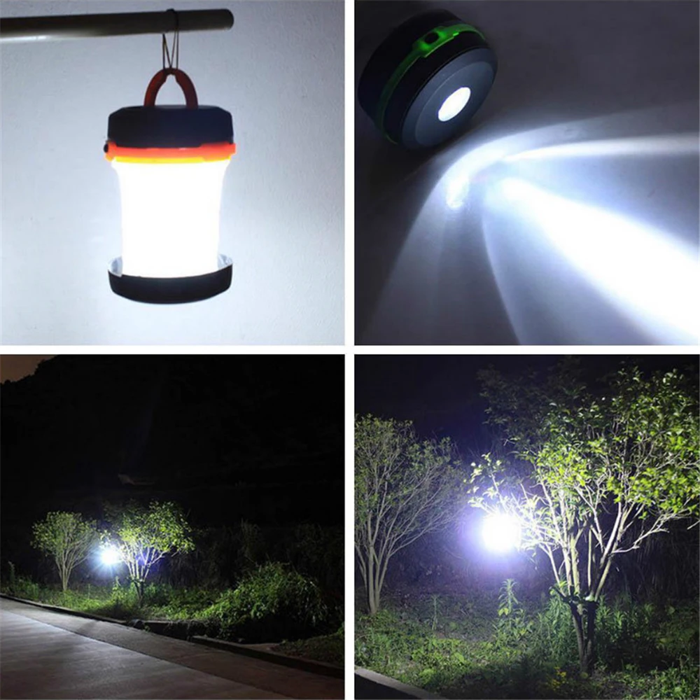 Переносная лампа для кемпинга Многофункциональный Выдвижной светодиодный Flashilight мини-палатка с лампой аварийного света карманный фонарик для использования вне помещений