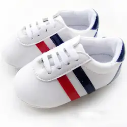 Новинка PU LeatherToddler первых шагов мягкой подошве детская обувь для девочек новорожденных мальчиков кроссовки для 0-12 м