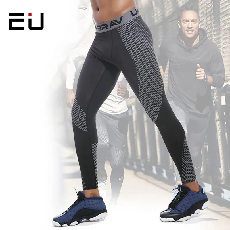 

EU Running Pants Men Quick Dry Jogging Pants Men Training Running Tights High Quality Sport Leggings Men Compression Leggings