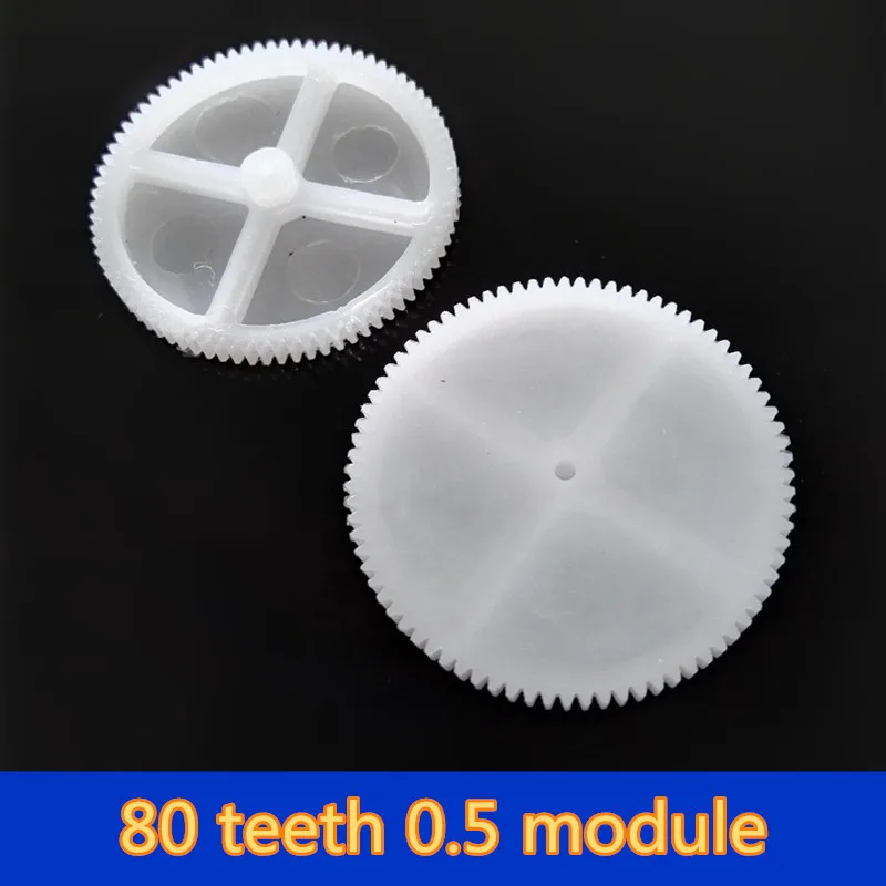 

1pc K854 802A White Plastic Gear 80T out Diameter 41mm Aperture Diameter 1.9mm Module 0.5 DIY Model Making Free Shipping Europe