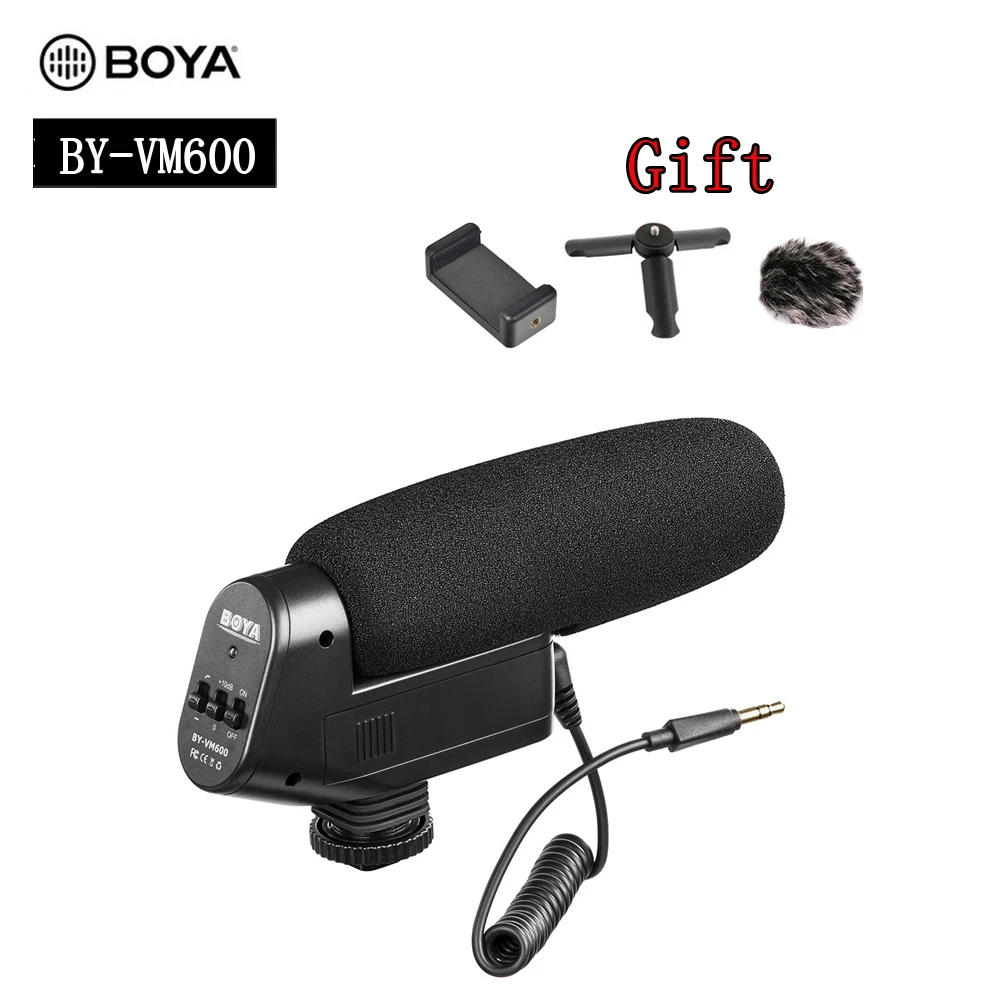 BOYA BY-VM600 Кардиоидная направленность конденсаторный микрофон для Canon sony Nikon Pentax камера DLSR