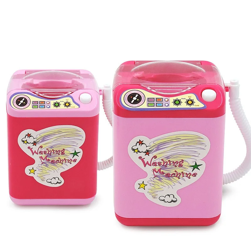 

Drop Shipping Mini Washing Machine Simulation Toy Electric Cute Cosmetic Powder Puff Makeup Brushes Cleaner Washing Machine
