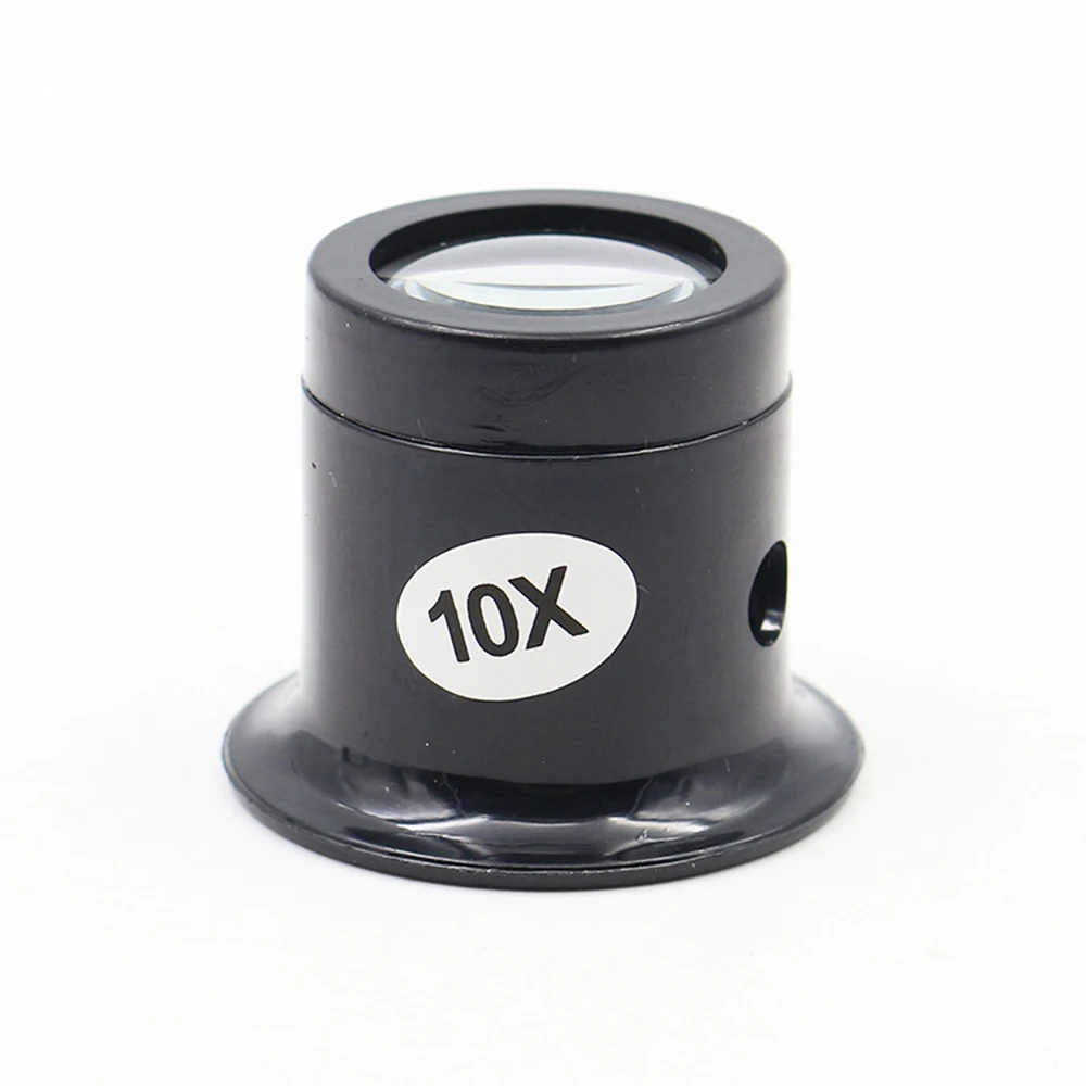 

Practical Jewellery Magnifier Loupe Magnifying Lens 10x ABS Black Jewelry Testing Repair Tools Glass Mirror Microscope