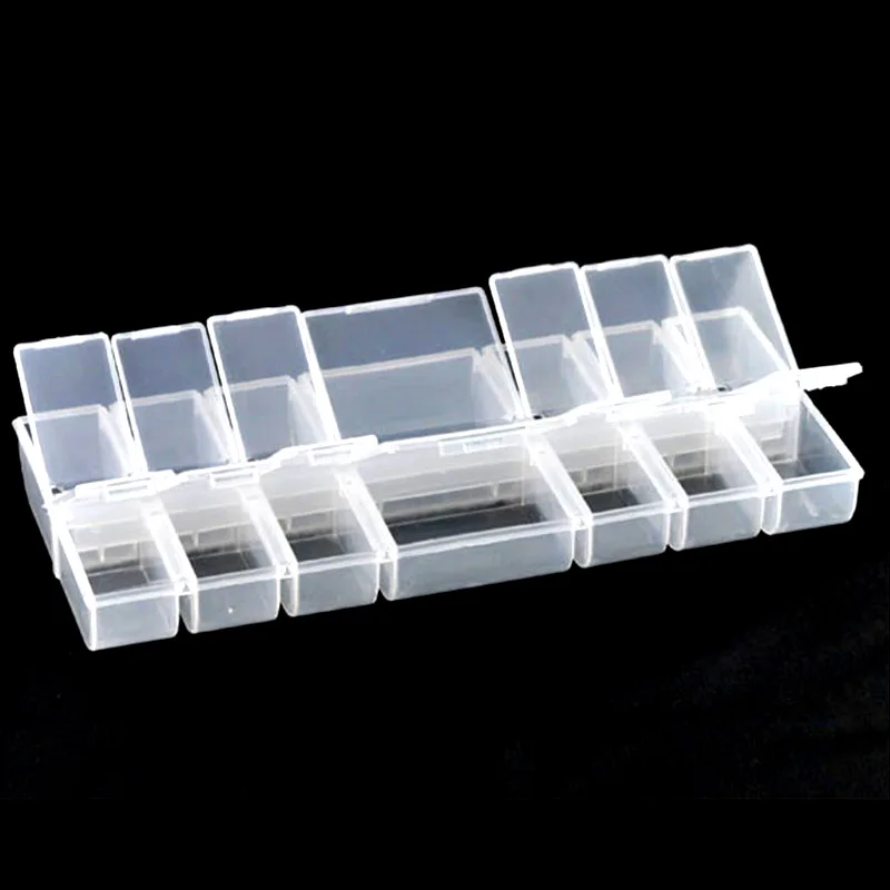 

Transparent Plastic Rectangle Powder Container Jewelry Beads Display Carrying Case Storage Box 245x110x28.5mm