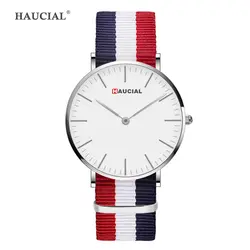 Модные нейлоновые кварцевые часы для мужчин женщин простой бренд парный комплект наручных часов студент любовника часы Красочные
