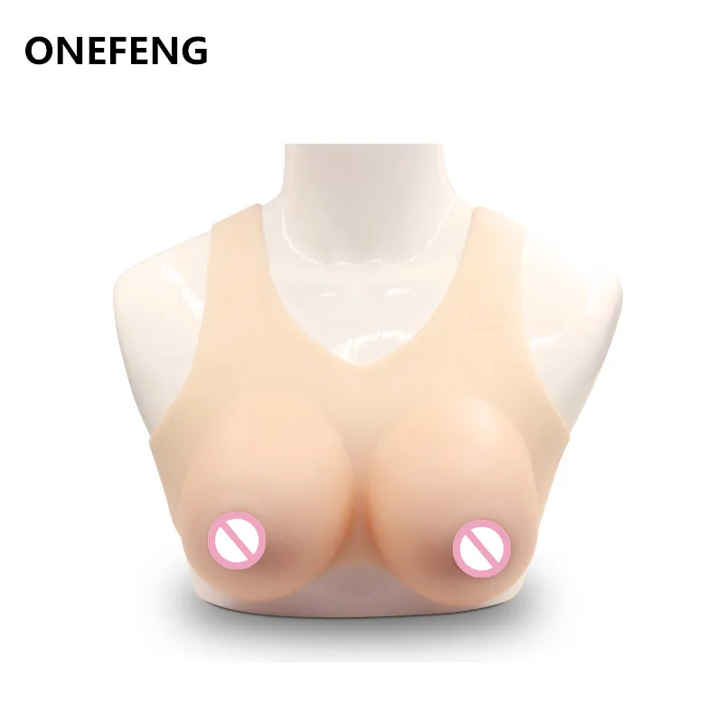 

Newest Product ONEFENG Cosplay Fake Breasts Pseudonym Large Silicone Simulation Men's Conjoined CD Dress 900-1600g/pair