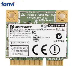 Двухдиапазонный 1300 Мбит/с Broadcom BCM94360HMB Mini PCI Express беспроводная Wifi карта 802.11ac Bluetooth 4.0AW-CB160H 3x MHF4 антенны