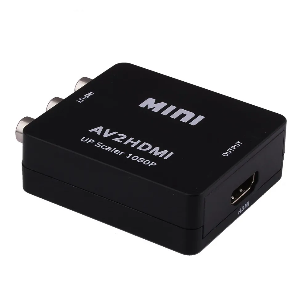 AV2HDMI CVBS/Compoite Video to HDMI1080P Converter Scaler Adapter Female Connector USB Power For PCs Laptops HDTV Free Shipping