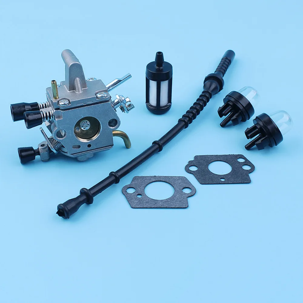 Carburetor Primer Bulb Fuel Line Filter Gaskets Kit For Stihl FS120