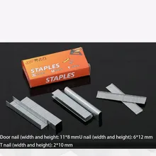 Новейшие 1000 шт Т-образные u-образные дверные скобы для армирования гвоздей, фиксаторы для проволоки, аксессуары для деревообработки