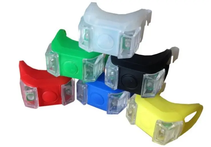 Sale Bicycle Silicone Lamp Sixth Generation Lamp Warning Double LED Double Eyes Lamp Bicycle Accessories Equipment  Bike Headlight 0