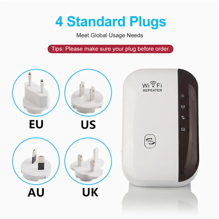 Wifi ретранслятор усилитель сигнала 300 Мбит/с расширитель диапазона Wi fi