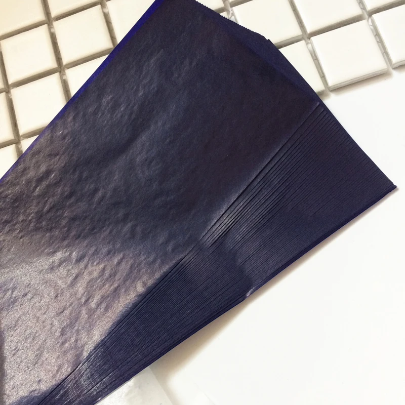 100 sheets/lot Carbon Paper 32K Blue Double Sided Thin Type Transfer Paper 12.7*18.5cm Stationery Finance Office Supplies