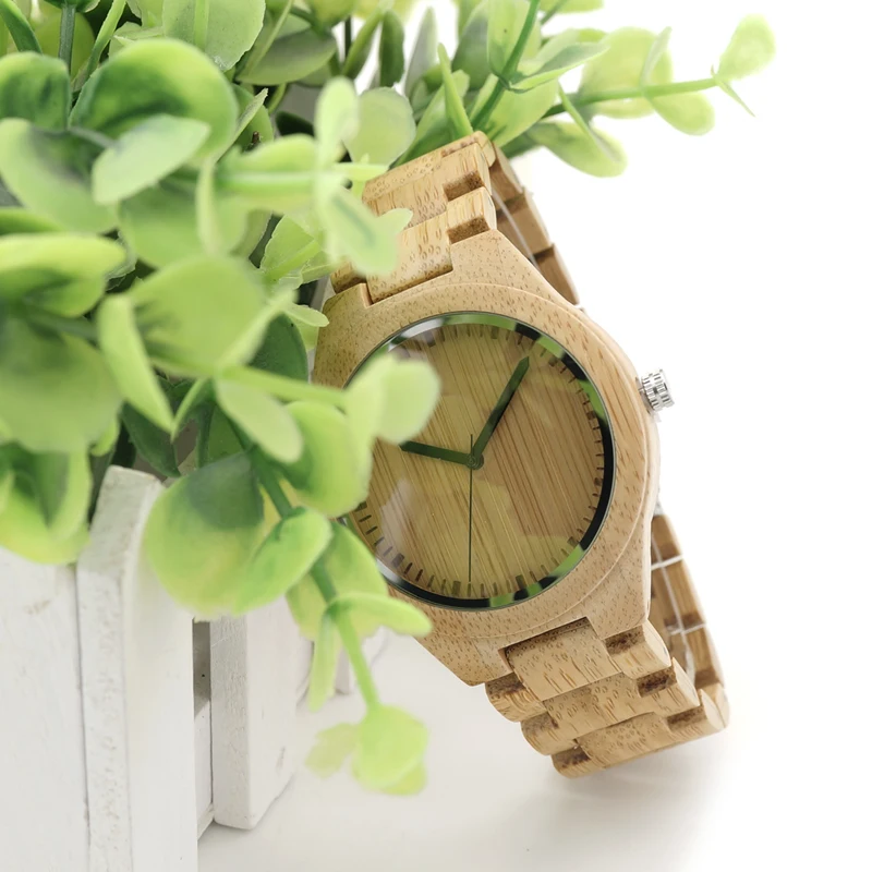 BOBO BIRD Men Dress Bamboo Watches Luxury Men's Top Brand Designer Quartz Watch With Bamboo Strap For Gift