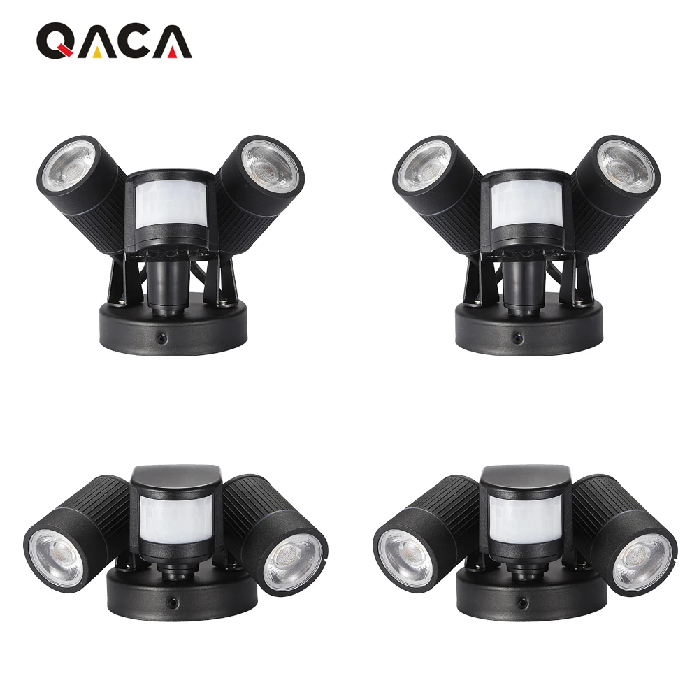 

Adjustable Lamp Head Outdoor Aisle Spotlight Waterproof Motion Sensor Activated Automatically On Or Off Wall Light 4pcs K106A-4