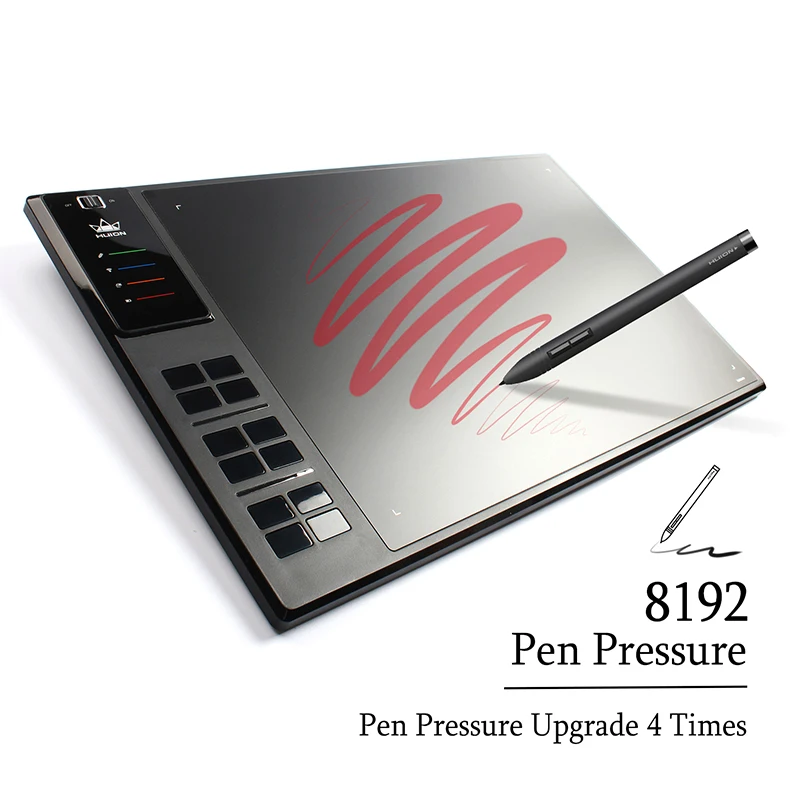 HUION Giano WH1409, беспроводной цифровой планшет, профессиональная графика, ручка для рисования, планшеты с 8192 уровнями и БЕСПЛАТНОЙ ПОДАРОЧНОЙ перчаткой