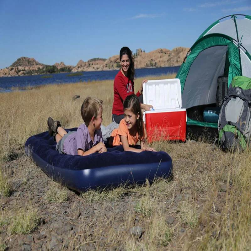 الرول الصغيرة 67001 شخص واحد 188*99*22 سنتيمتر يتدفقون العمود سرير هوائي Ultralarge حصيرة قابلة للنفخ مرتبة هوائية التخييم حصيرة