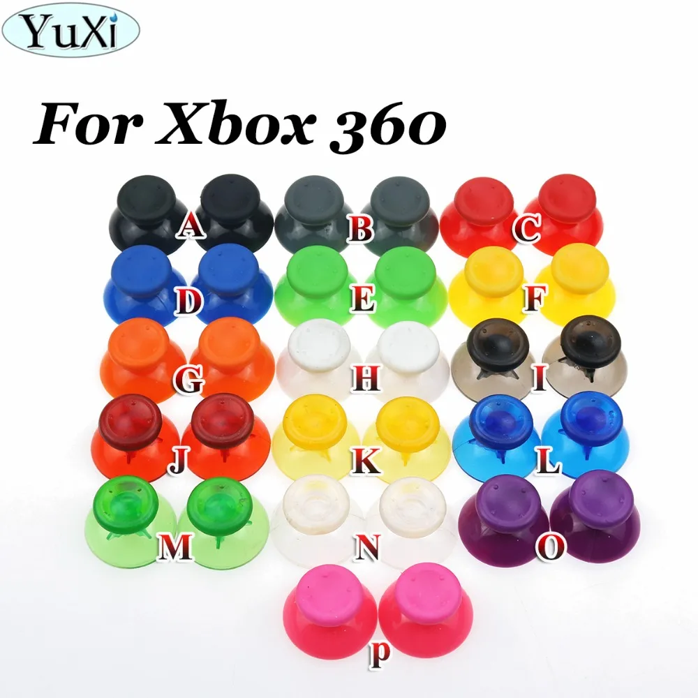 

2Pcs 3D Analog Joystick Thumbsticke Buttons for Xbox 360 Gamepad Controller Colorful Thumb Sticke Grip Caps Replacement Part