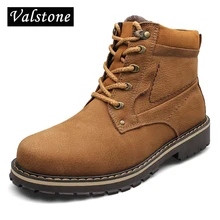 Valstone/качественные мужские ботинки ручной работы в стиле ретро; роскошные рабочие ботинки из натуральной кожи; теплые ботинки с высоким берцем; Botas размера плюс; европейский размер 52