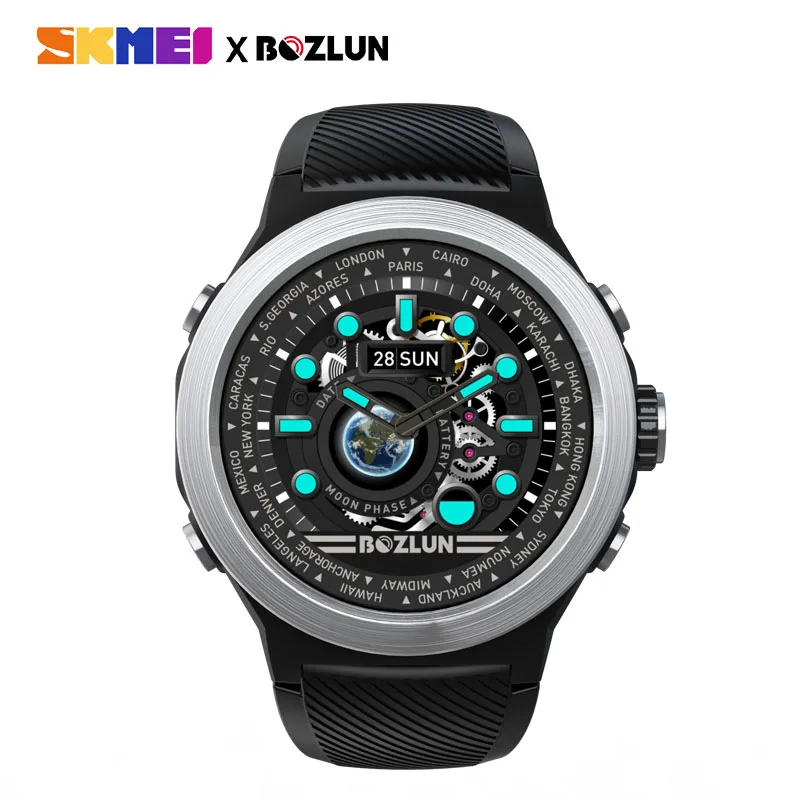 

SKMEI Men Digital Smartwatch Bluetooth Sport Watches Heart Rate Monitor Fitness Sleep Tracker Waterproof Male Smart Wristwatch