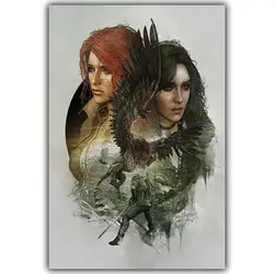 Geralt Ведьмак 3 охотничьи Дикие Игры ГОРЯЧАЯ художественная шелковая тканевой плакат с принтом 30x45 см 60x90 см домашний декор