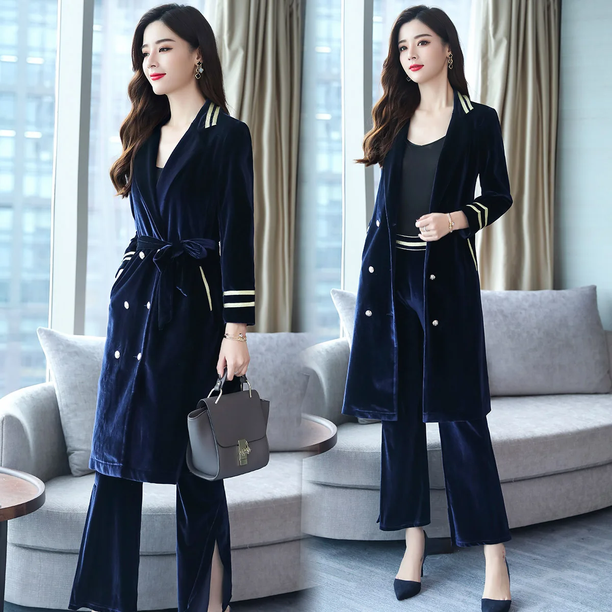 velvet ladies suits