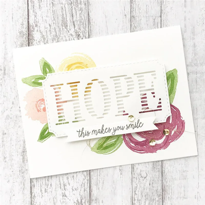

Eastshape Letetr Hope Word Dies Metal Cutting Dies New 2019 for Scrapbooking Card Making Album Embossing Stencil Craft Dies