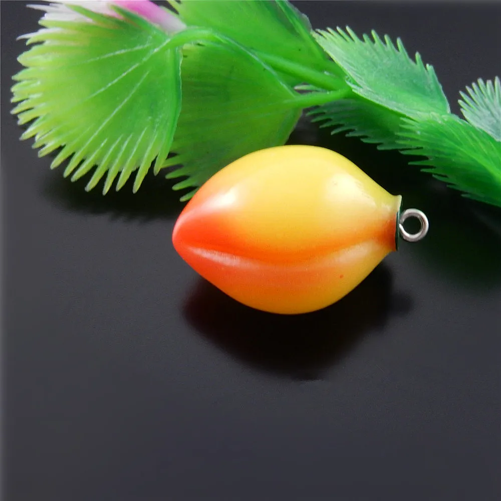 5pcs/lot Fashion Resin Fruit Peach Creative Jewelry Necklace Handbag