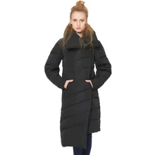 Женская зимняя пуховая куртка новая высокая мода уличная Женская длинная пуховая куртка женская Asymetric Hem толстое теплое пальто