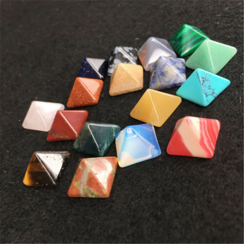 

7Pcs/Set Multicolor Chakra Reiki Healing Crystal Sacred Geometry Pyramid Crystal Gemstone Ornaments Home Crafts Decors