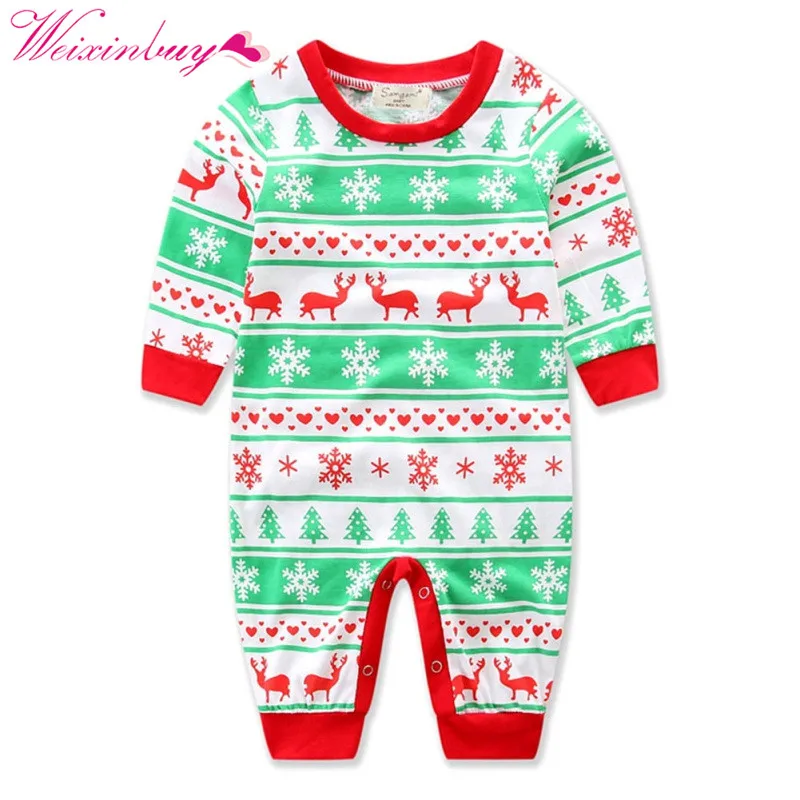 

Newborn Christmas Long Sleeve Printed Exclamation Baby Rompers Baby Wear Boy Girl Winter Clothes Romper