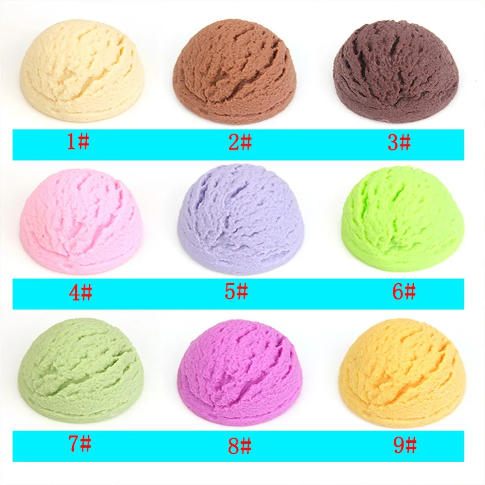 

Miniature Ice Cream Home Crafts Figurines Miniatures Color Simulation Ice Cream Ball Model Home Decor Artificial Foods Vegetable