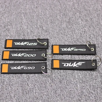 

Motorbike Keychain Embroidery Keyring For KTM DUKE 125 200 390 690 Motorcycles Scooters Strap Key Chain Ring Collection