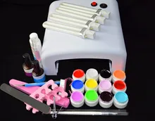 NAIL ART BASE TOOL 36W UV Lamp & 12 Color UV Gel nail gel tools nail polish kit Tools art