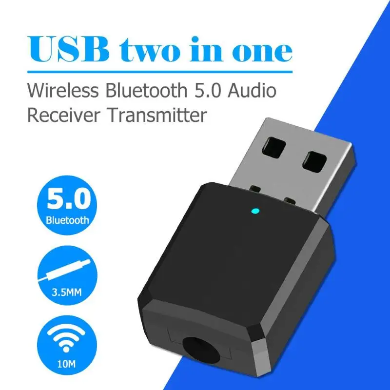 USB Bluetooth 5,0 Dongle кабель адаптер 2in беспроводной Музыка Аудио приемник передатчик для автомобильные ПК Компьютер ТВ наушники