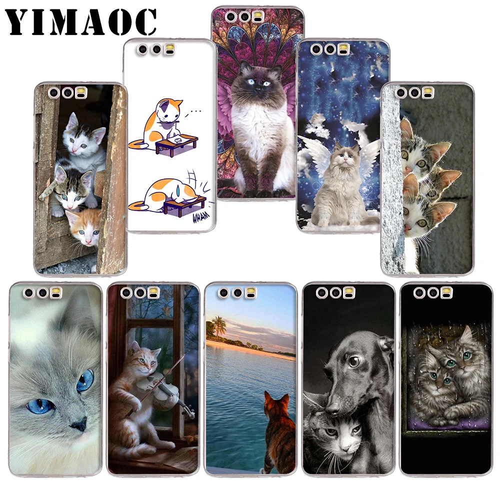 

YIMAOC 74z beautiful Lovely Cat Soft TPU Case for Huawei Honor 10 9 lite 7A Pro 7C 7X 8X Nove 3 3i
