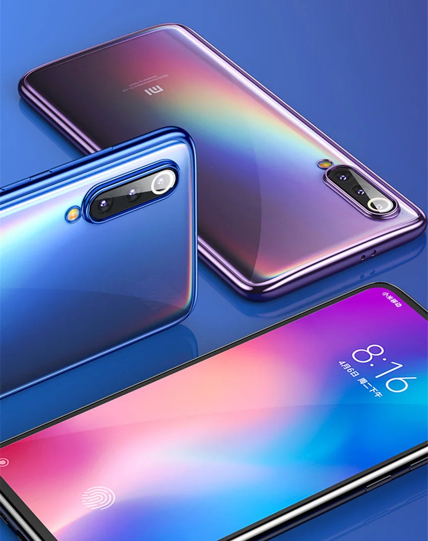 For Xiaomi Mi 9 Case 3D Laser Plating Bumper TPU Soft Clear Cover For Xiaomi Mi 9 SE Xiomi Mi9 Transparent Phone Cases (5)