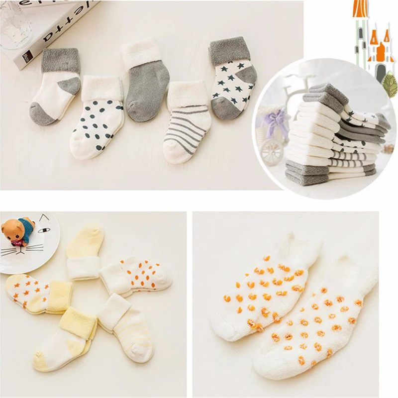 

Baby Gift Style Kids Indoor Floor Socks Children Infant Cartoon Leather Sole Non-Slip Thick Towel Baby shoes socks