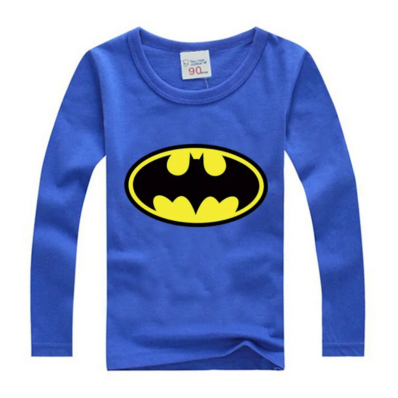 

Girls Tees Clothes Children T shirts Autumn Spring Batman Cartoon Baby Boys T Shirt Long Sleeve Cotton Teenage Girl Clothing Top