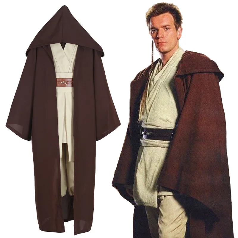 New Star Wars Jedi Knight Anakin Cosplay Costume Custom-Made Men Women Size Cloak+Tops+Pants+Shouler Straps+Belt
