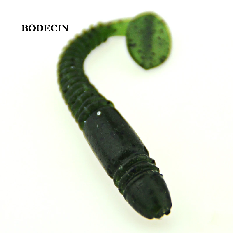 5Worms Fishing Lure Silicone Lures Worm-shape Bait Soft Artificial Grub Bait Crankbaits Baits Tackle With Fishy Smell 75mm (1)
