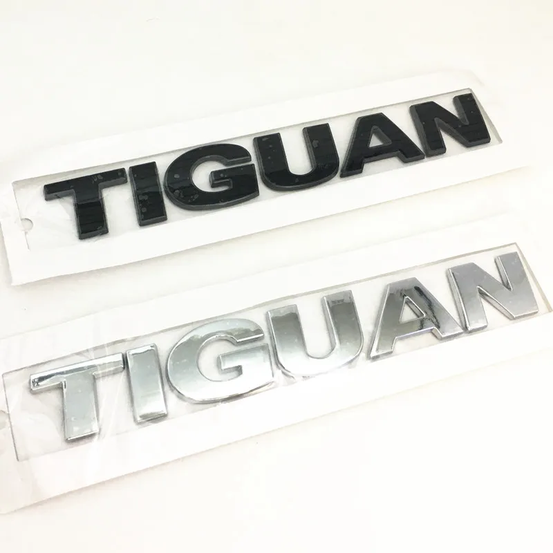 

3D Silver or black ABS for TIGUAN Car styling letter trunk plated Words Decal Badge Emblem Sticker auto accessories