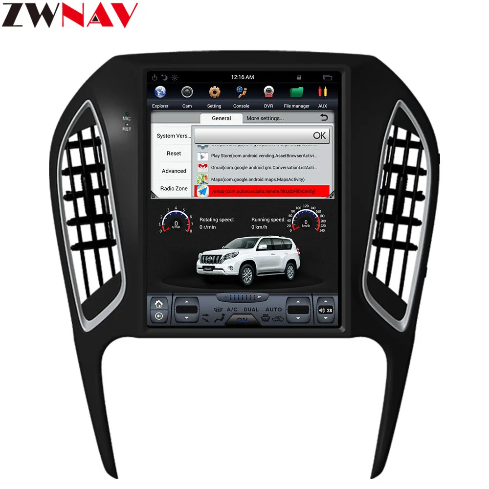 Best ZWNVA Tesla IPS Screen Android 7.1 Car GPS Navigation Radio No DVD Player For Chery ARRIZO 5 2016 2017 2018 5